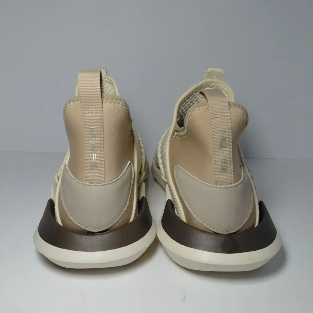 Muvez 2.0 Dual Sole Mens 11 Womens 12 Slip On Sneakers Comfort Shoes Cream Brown